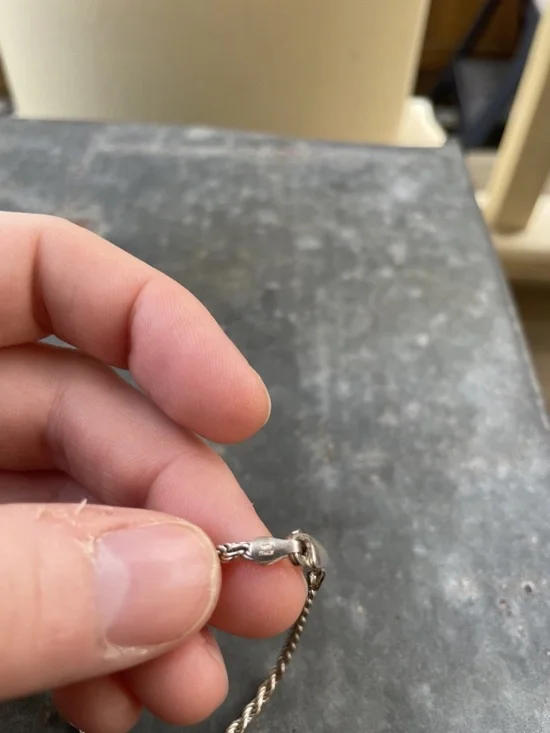 925 Sterling Silver 7" braided Rope Chain Bracelet 2mm - Picture 6 of 8